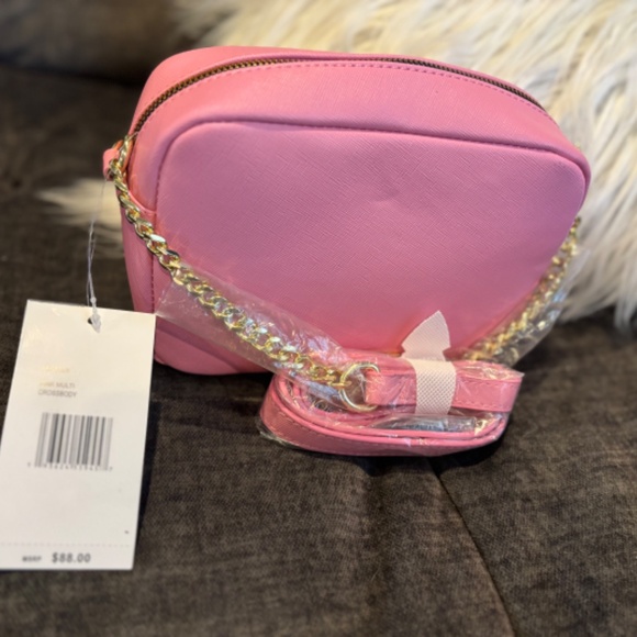 *~*🎶🩷 NEW BETSEY JOHNSON Pink CROSSBODY Vintage Cassette LOVE REMiX Tape PURSE - Picture 4 of 6